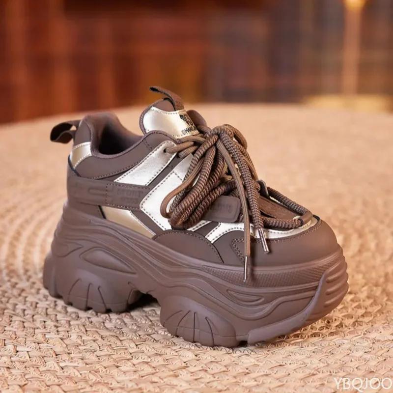 Módní Nové 9cm výšku zvyšující pánské Boty Dámské Jarní Ležérní Tenisky Módní silná podrážka Dámská obuv Trendy pohodlná obuv