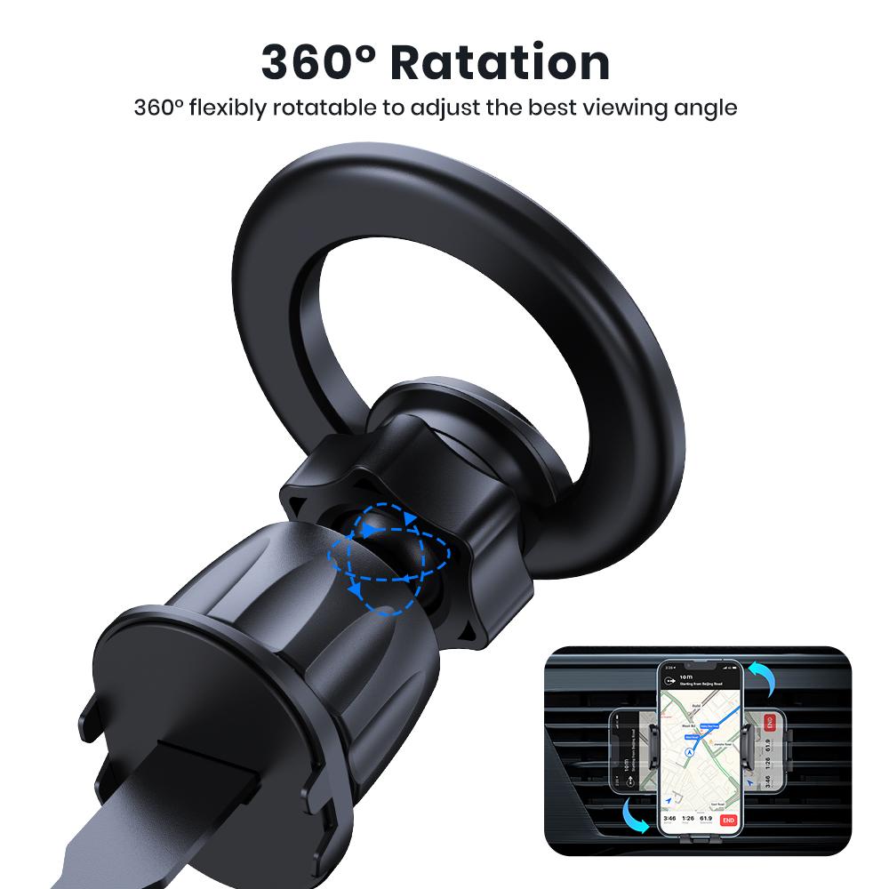 TOPK Autohandyhalter Handyhalter Auto 20 Magnete 360° drehbar Lüftungsschlitz Mag-Safe Halterung für iPhone 15 14 13 12 Pro Max