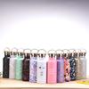 500ML Sports THERMOS CUP With Handle,Bamboo Lid,Printed Drinkware,Stainless Steel Vacuum Flasks,Camping And Gym Water Bottle