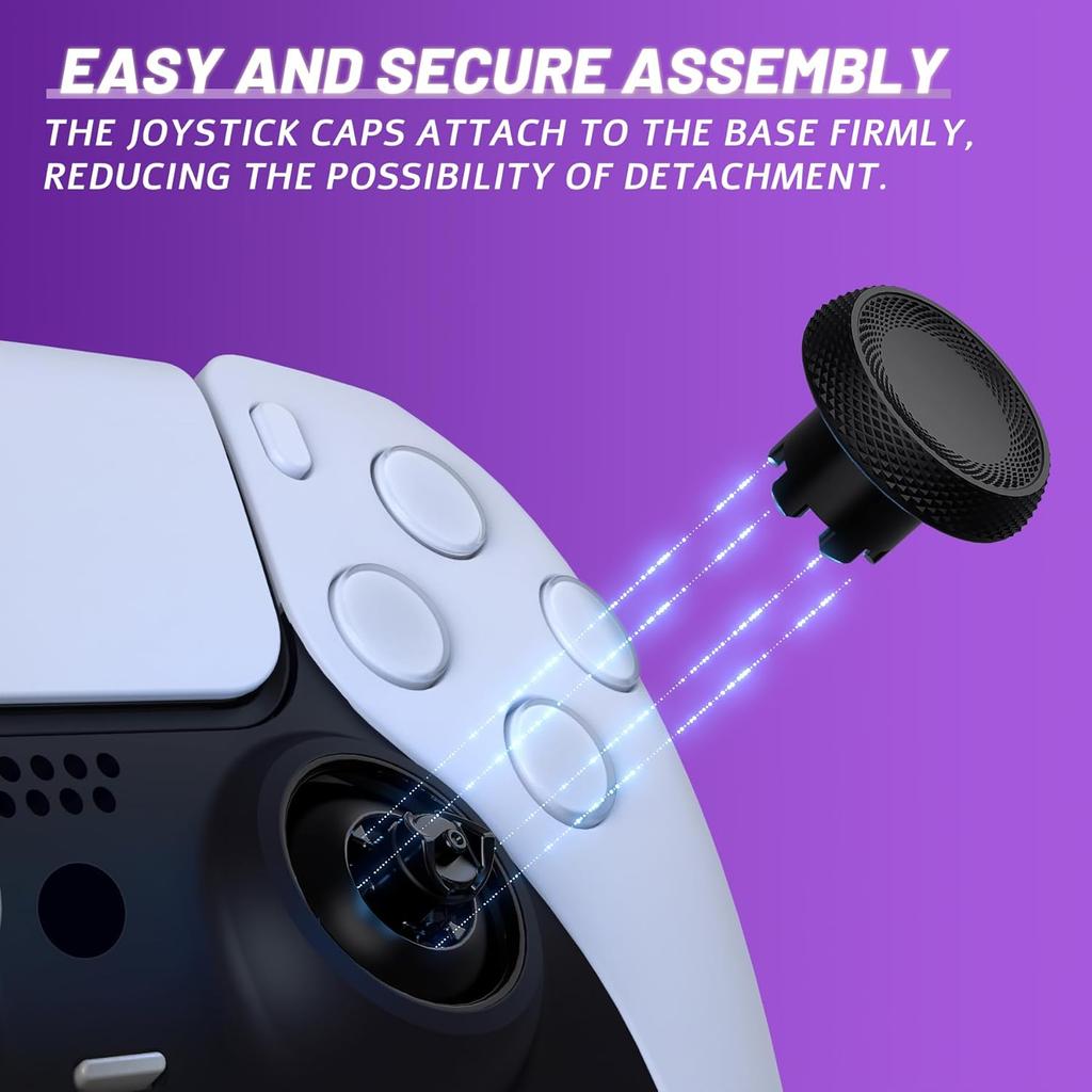 eXtremeRate ThumbsGear V3 Interchangeable Ergonomic Thumbsticks for PS5 Controller, Replacement Analog Thumb Sticks for PS4 Controller - 4 Height