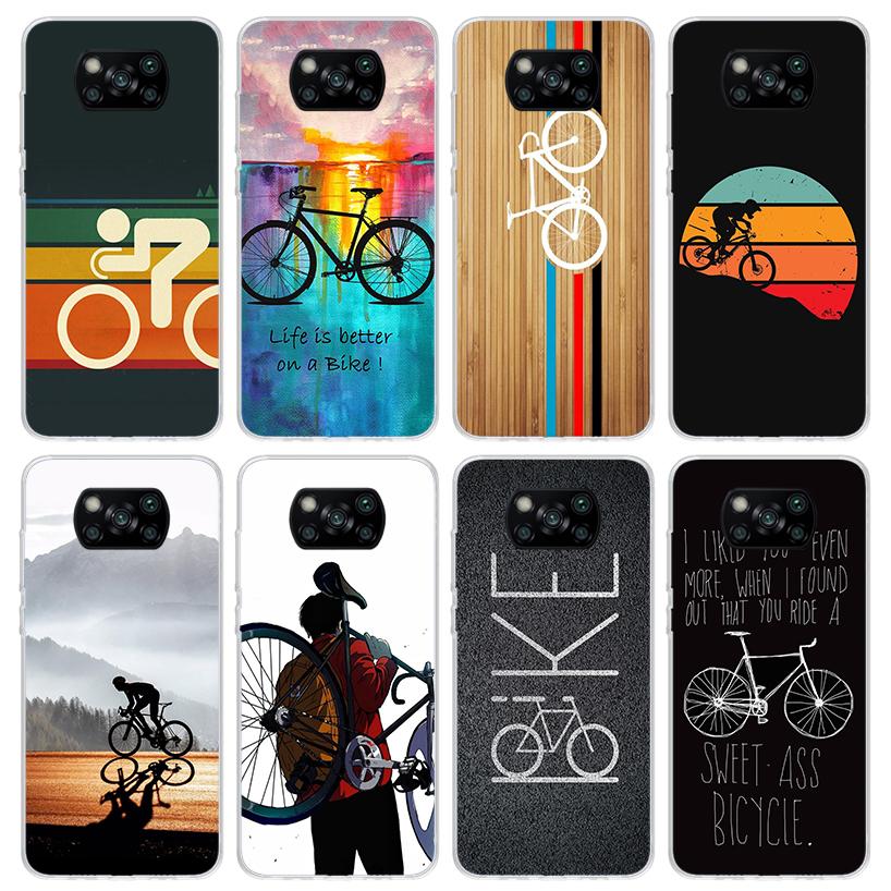 Bicycle Bike Sport Phone Case For Xiaomi Poco X7 X6 X5 Pro F7 Ultra Redmi 15C 15 13 13C 12 12C 10 10A 10C 9 9A 9C 9T Shell Poco