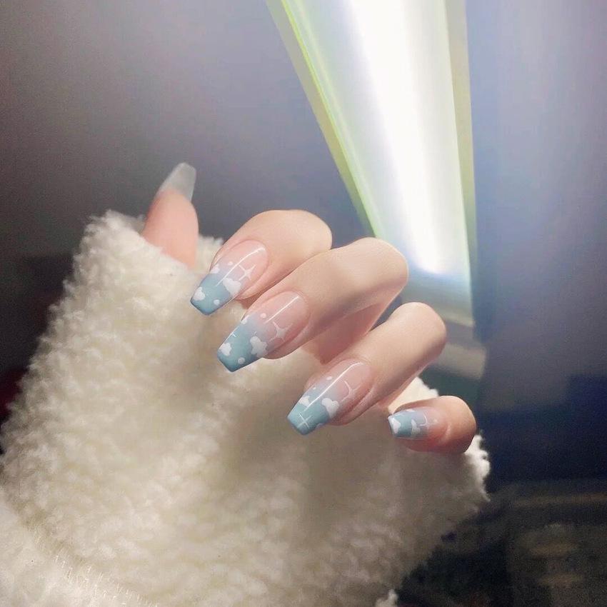 Starry Sky Gradient Cloud Detachable Nail Art Patches