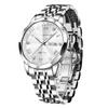 PINDOWS Retro Stainless Steel Analog Quartz Business Watch with Calendar and Date Display Men's Two-Tone