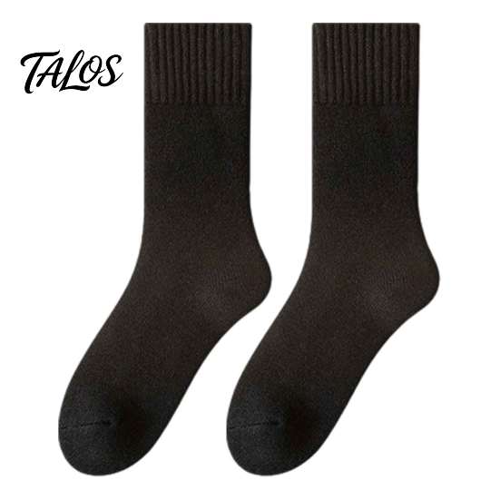 Insulated Boot Socks for Winter Thickened Plush Men, Thermal Fleece Lined Crew Socks, Soft Warm Outdoor Sports Hosiery Mid-calf Elastic Cozy