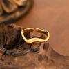 Thumb Ring Irregular Line Shape Adjustable Opening Design Finger Ring Stainless Steel Finger Band Versatile Jewelry Gift