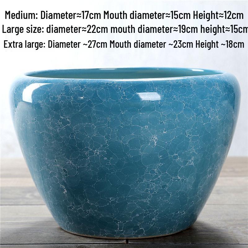 Nordic Style Extra-Large Ceramic Flower Pot for Indoor/Outdoor Use - Ideal for Money Tree, Pothos, and Creative Bonsai.