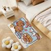 cartoon cute funny art Capybara hogar Bedside Rug Kitchen Bath Floor Mat Hallway Balcony Carpet Entrance Doormat Decor Home