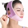 Women Face Bandage Chin Strap with Adjustable Fastener Tape Soft Breathable Double Reducer Beauty Sculpting