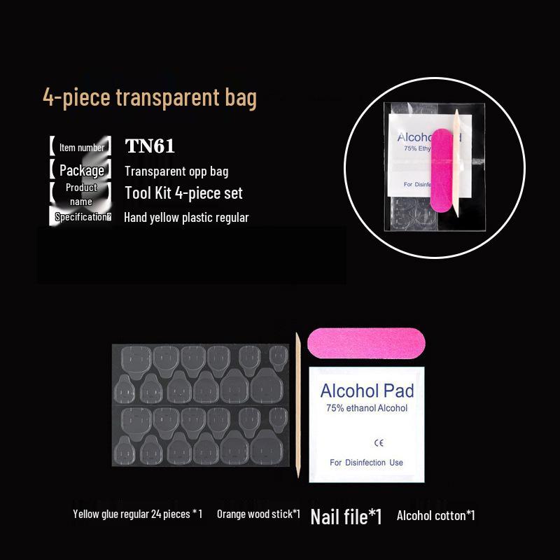 Wearable Nail Toolkit: Jelly Glue Solid Gel & Disposable Manicure Tools.