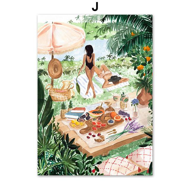 

Джунгли, качели, луг, тропический пляж, бассейн, марокканское настенное искусство, холст, живопись, постеры и принты, настенные панно для декора гостиной 21X30cm No Frame