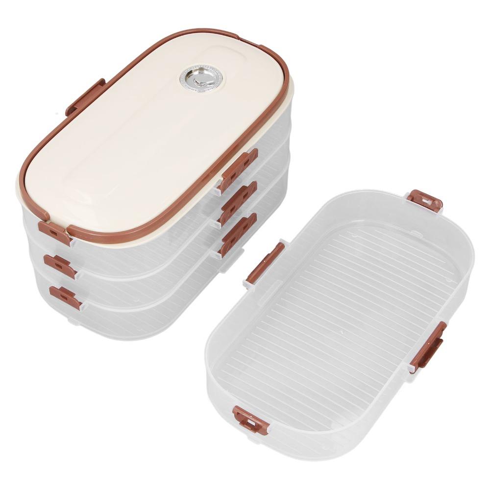 4 Layers Dumpling Storage Box Airtight Lid Snack Storage Container  Party Use
