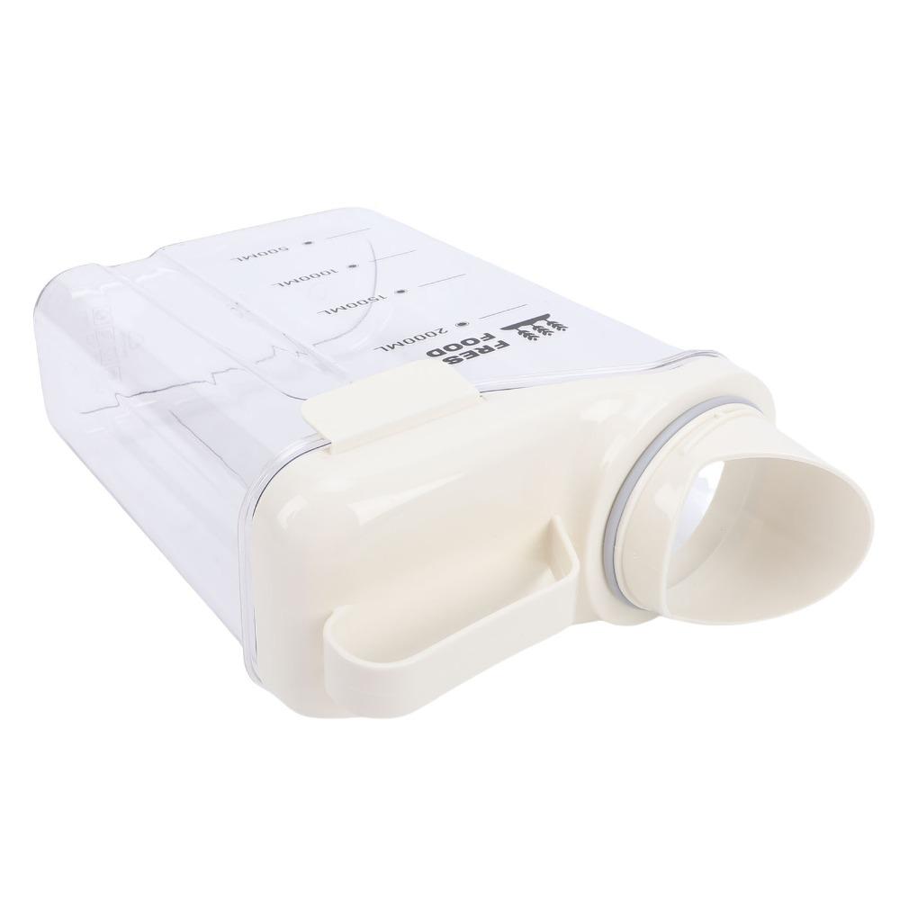 PET Plastic Rice Storage Container 2300ml Pet Food Container Food Storage Canister  For Home