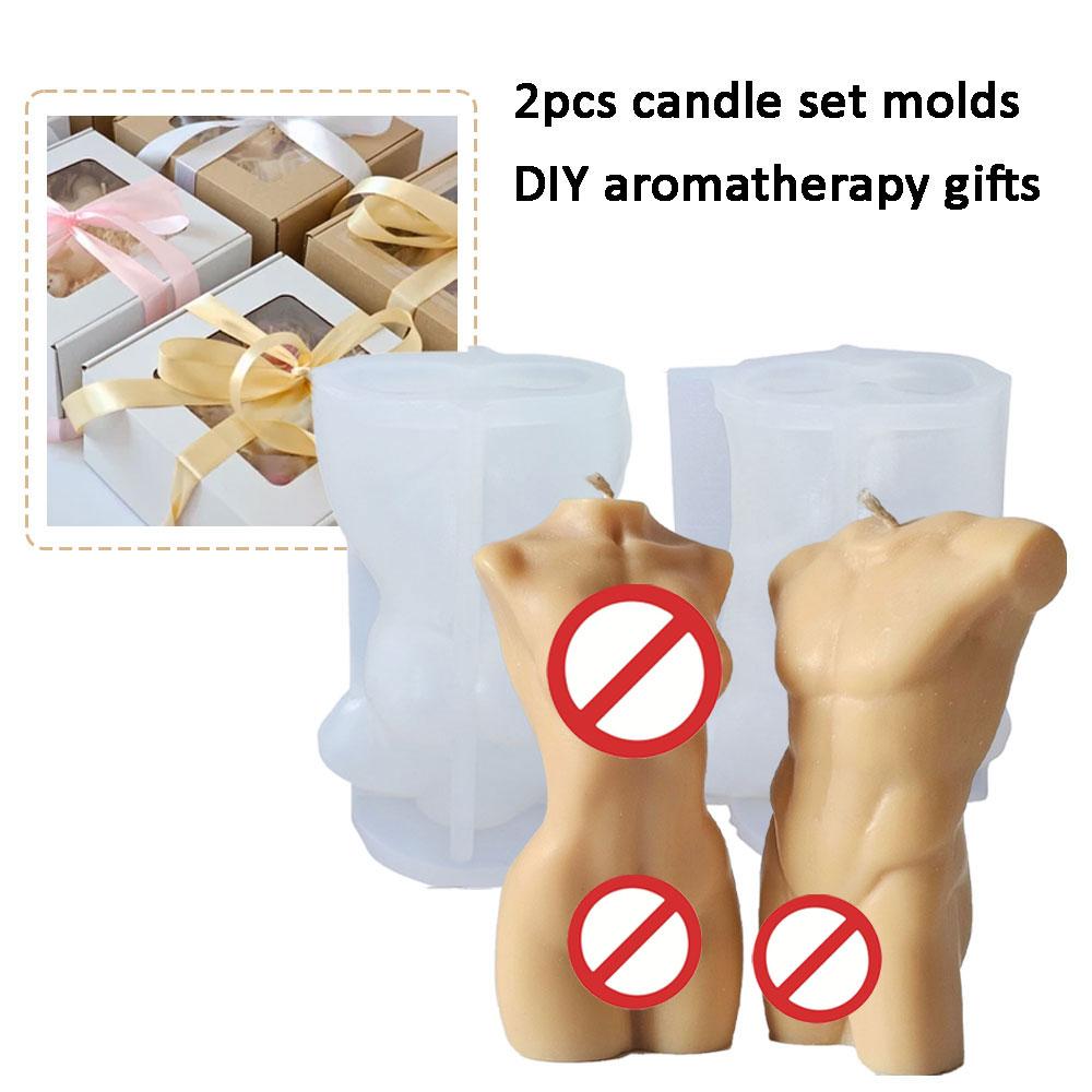 Woman Man Silicone Mold Scented Candle Making Home Decor Supplie Body Pillar Gypsum for Party Favors DIY Human Resin Sculptural Gifts