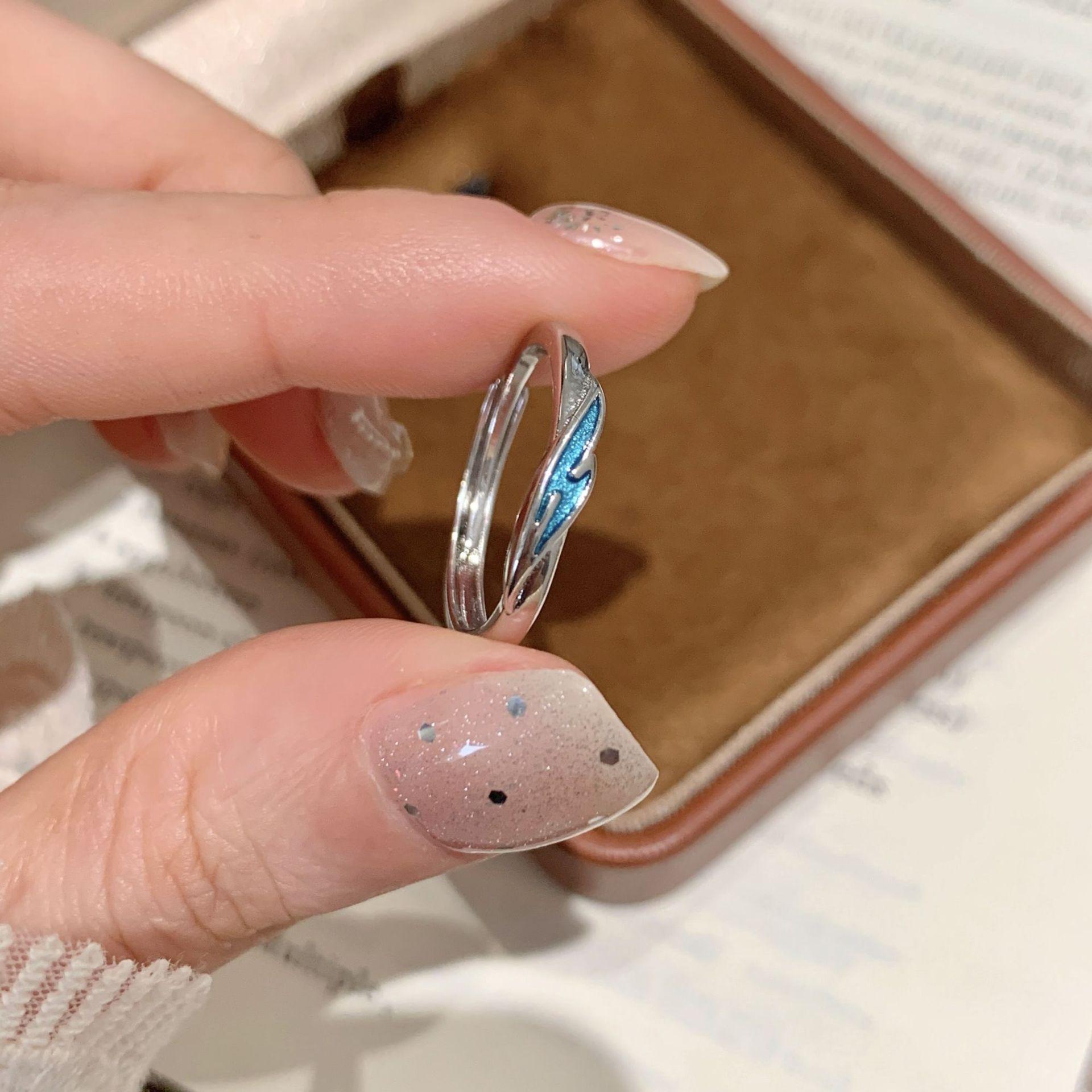 

Элегантное синее кольцо-рыбка для женщин - Модное, Регулируемое, Универсальное и Шикарное украшение на указательный палец. Open Adjustable