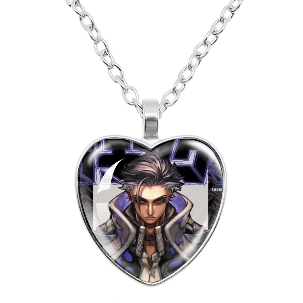 GACHIAKUTA Halskette Glas Herzform Anhänger Halskette Gachiakuta Zeichentrickfigur Halskette Schmuck Dekoration Fans Sammeln Geschenk