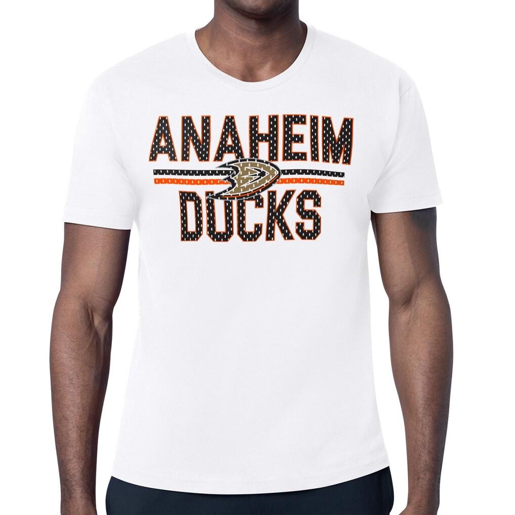 Anaheim Ducks Starter Color Scratch TShirt Fashion Men and Women Streetwear Summer  Short Sleeve Breathable Vintage Tshirt