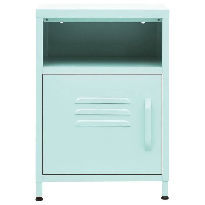 Table de chevet - Maison Exclusive - 2 pcs - Vert menthe - Acier - 51 cm