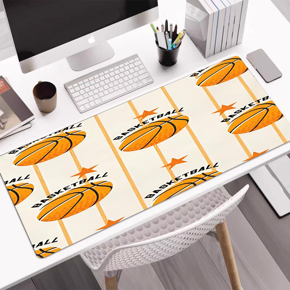 Basketball Theme Mouse Pad, Non Slip Rubber Base, Multifunctional Office & Home Decor, Perfect for Workspace Personalization.