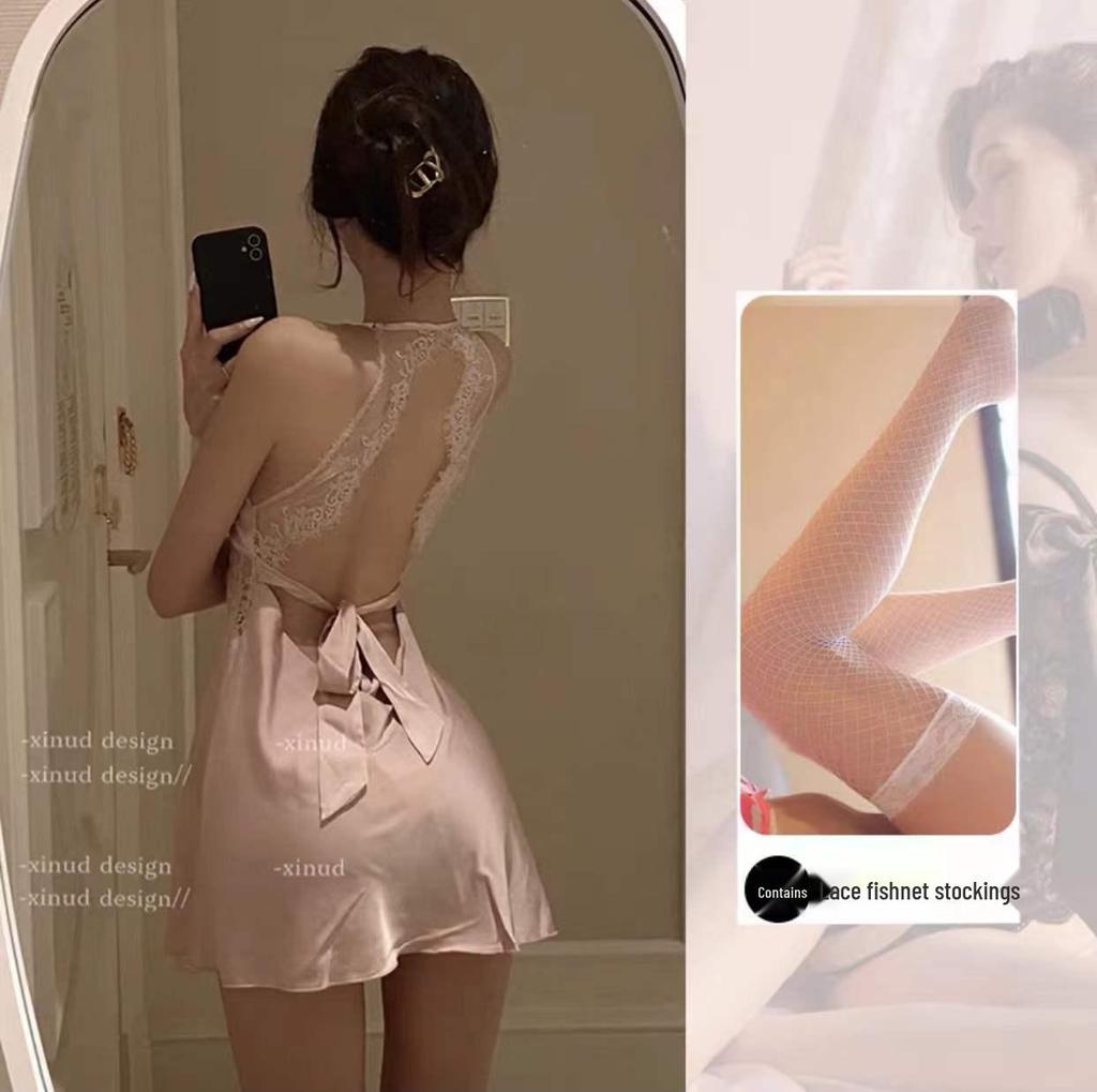 Mitternachts-Charme-Spitzen-Dessous: Flirty, Sexy Nachtwäsche für kleine Brüste