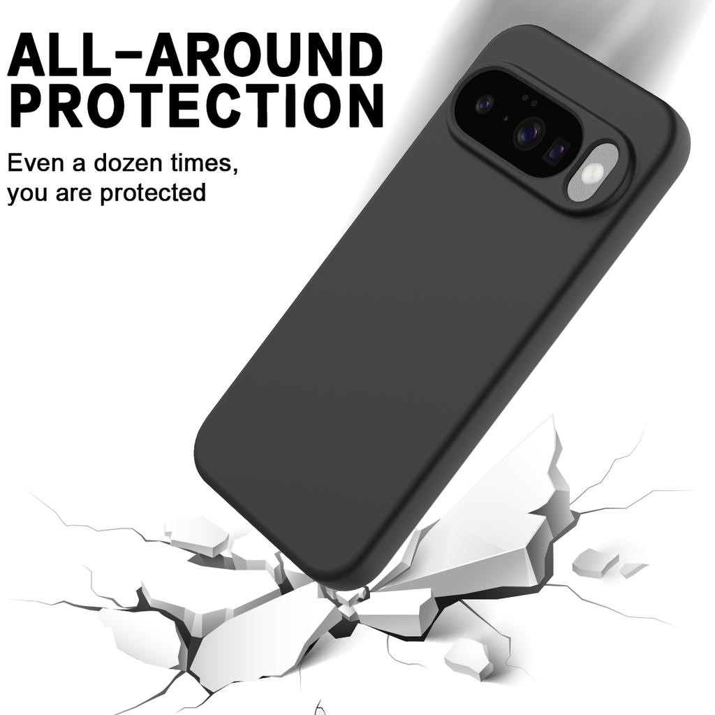 For Google Pixel 10 Case Liquid Silicone Phone Back Cover with Hand Strap