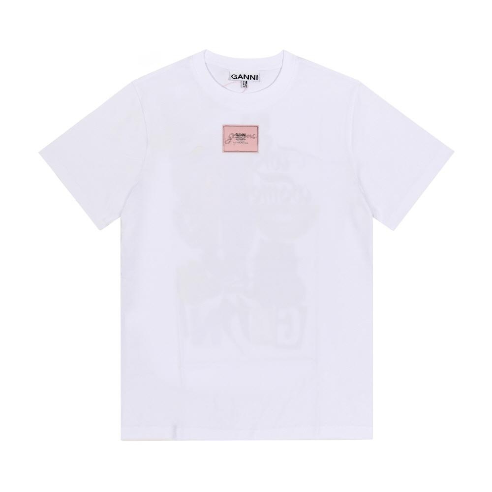 Ganni Women S T ShirT Logo paTch T4157 151