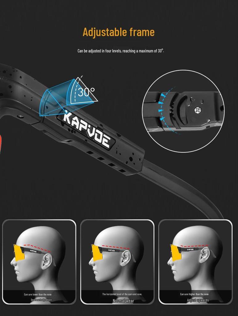 KAPVOE Polarized Photochromic Cycling & Outdoor Sports Glasses with Adjustable Temple