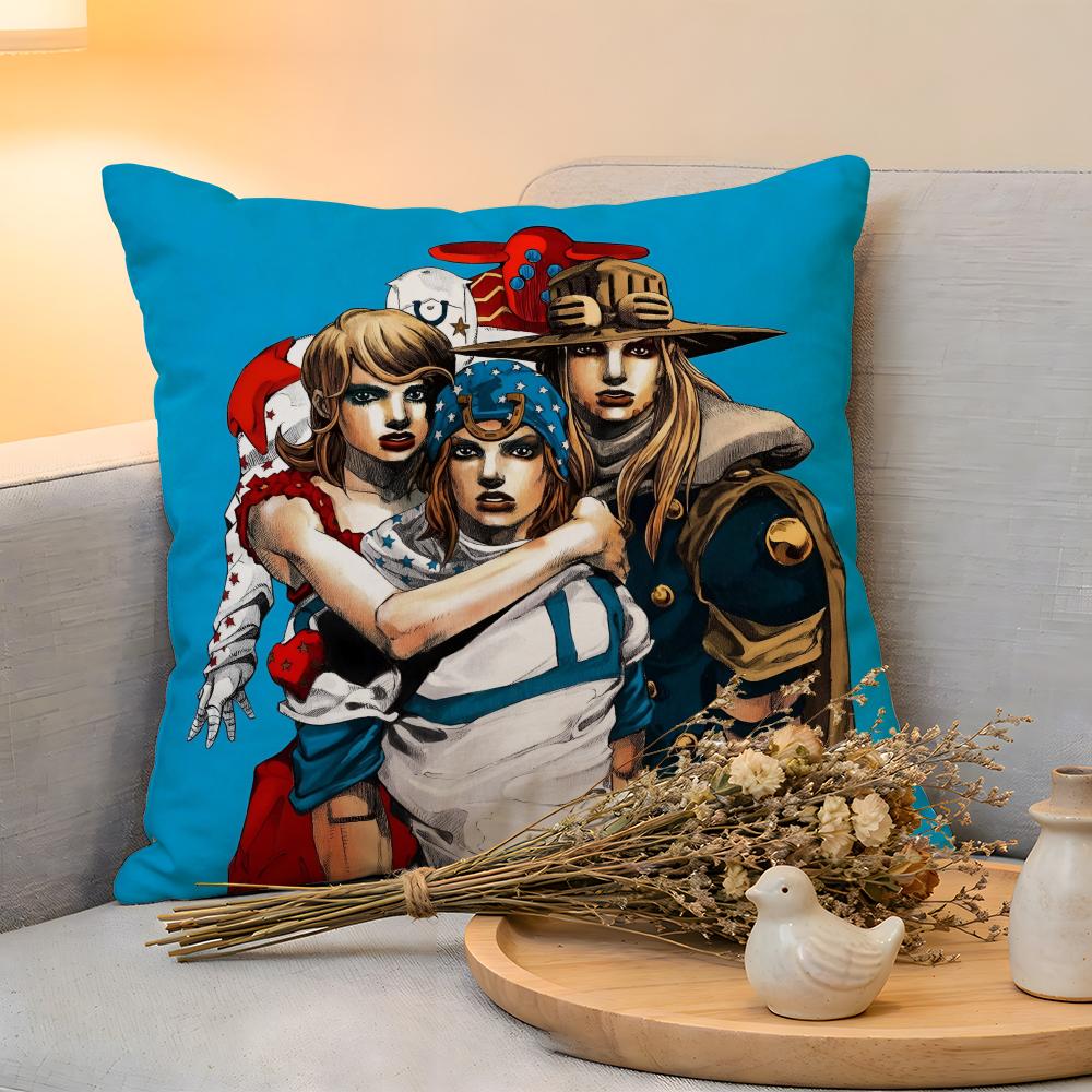 

Cushion Cover Linen SkinFriendly Soft Decorative Case For Sofa Home Decor Anime JJoJo Bizarre Adventure Pillow cover 30x30cm