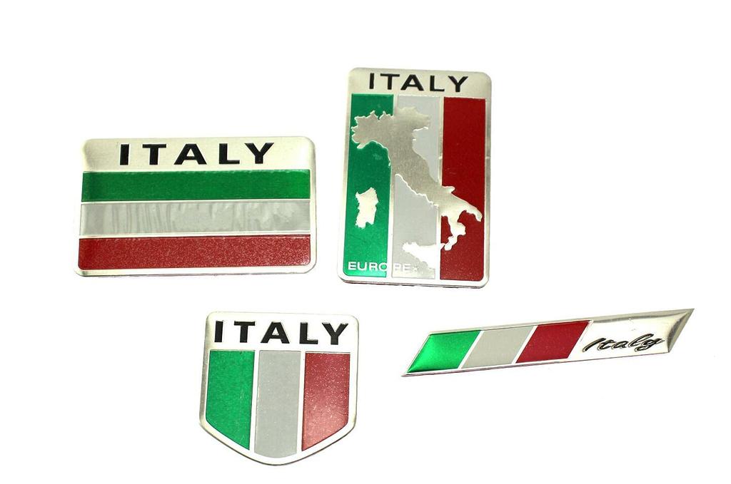 Speed Mao Stylish Italian Emblem Plate Sticker Set of 4
