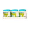 Chahua 3-Piece Round Glass Seasoning Jar Set