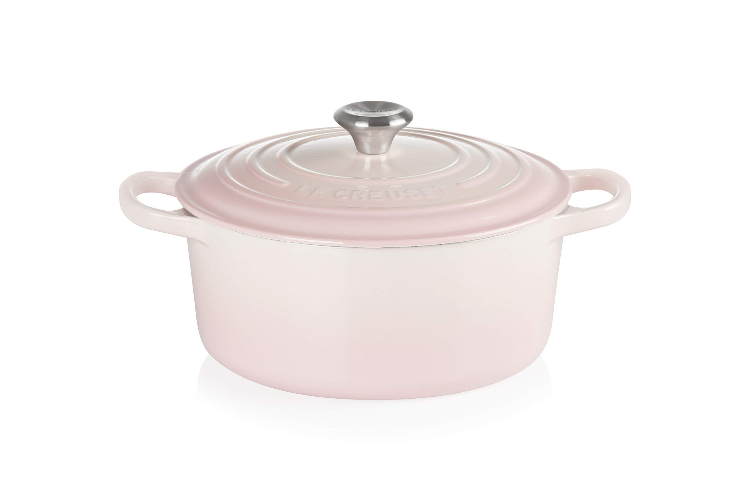 

Le Creuset Cast Enamel Pot Signature Cocotte Ronde 22 cm Shell Pink Gas IH Oven Compatible Japanese [Authorized Product]