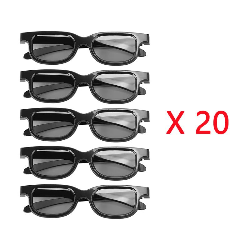 100 Pack Passive Circular Polarized 3D Glasses for Adults - Lightweight Non-Electric Eyewear for Home Theater, Cinema & 3D Movie Viewing