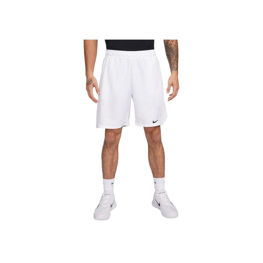 Nike Court Victory Solid Logo Elastic Waist Tennis Shorts Men shorts White FD5384-100
