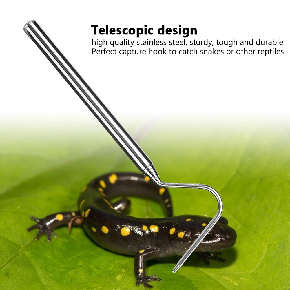 Catturatore Telescopico Estensibile in Acciaio Inossidabile per Serpenti Rettili Strumento con Gancio(68 centimetri)