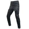 New product locomotive rider straight cycling pants anti-drop pants motorcycle waterproof windproof leather pants multi-bag overalls