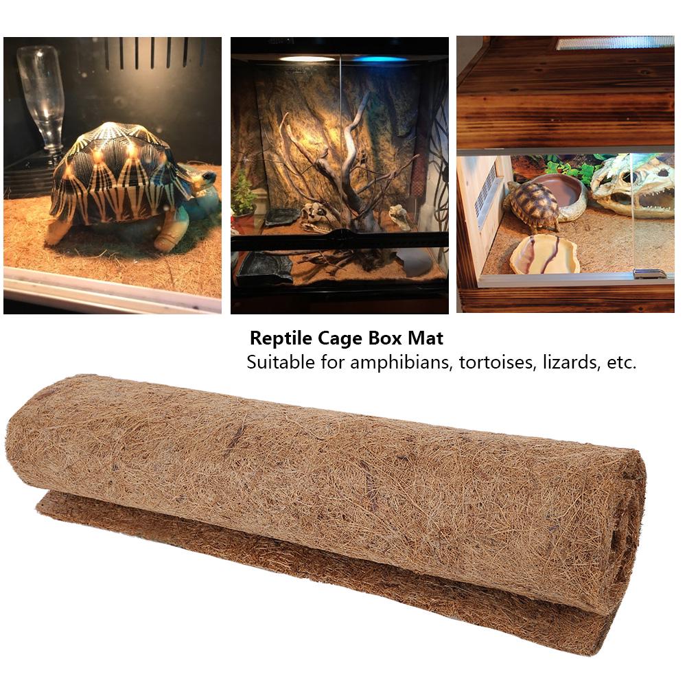 Reptile Coconut Fibre Carpet Bottom Mat Lizards Terrarium Cage Landscaping Floor Pad
