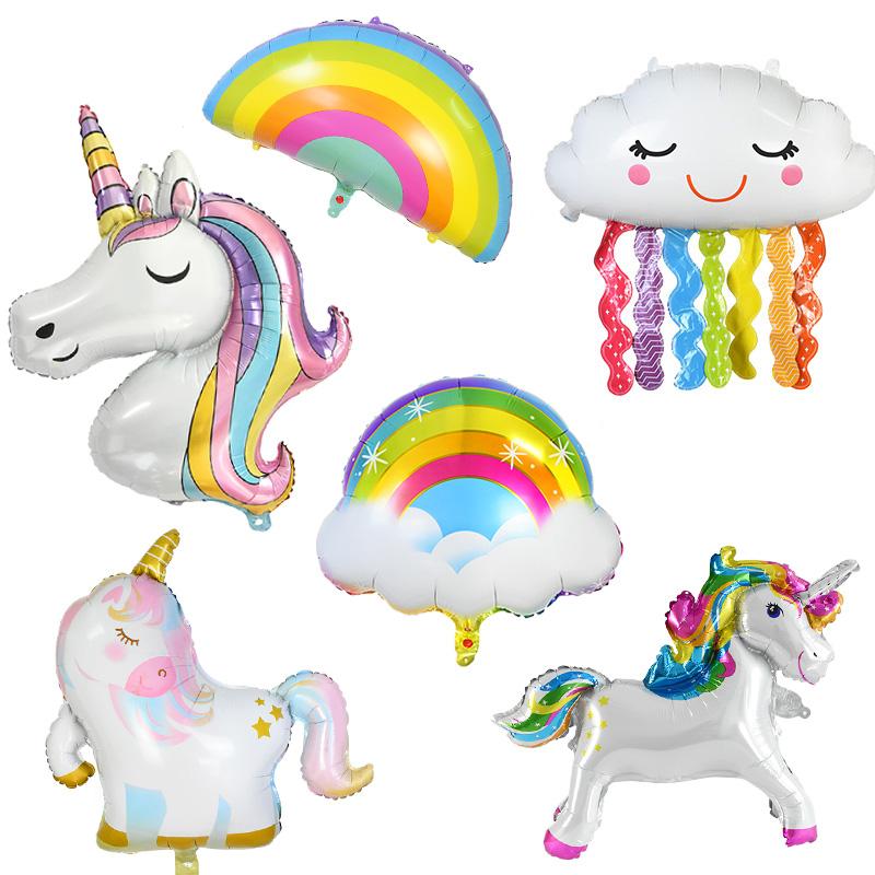 1 Set Einhorn Partyballons Geburtstagsballon Einhorn Dekoration Latex Konfetti Ballon Geburtstagsfeier Dekoration Ballons Kinder