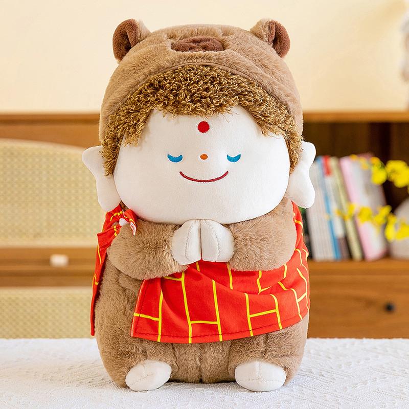 Capybara Plush Doll Buddha Style Funny Pillow For Relaxing Car And Comfort Home
