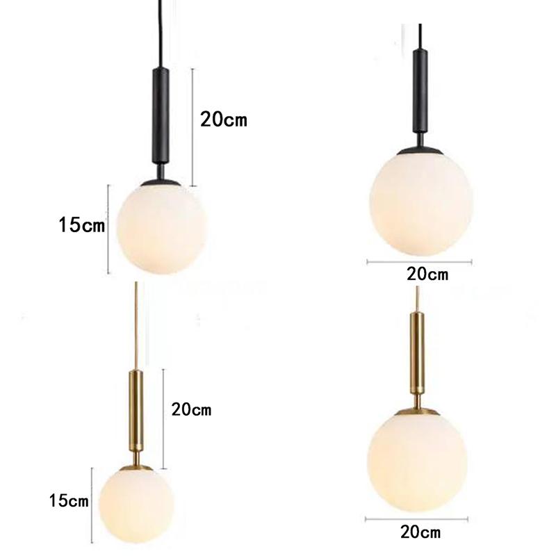 Lampa Suspendată Nordică Creativă din Sticlă pentru Living, Dormitor Principal, Simplă, Lumini Suspendate pentru Sală de Mese, Dormitor Noptieră, Candelabru Mic pentru Dormitor