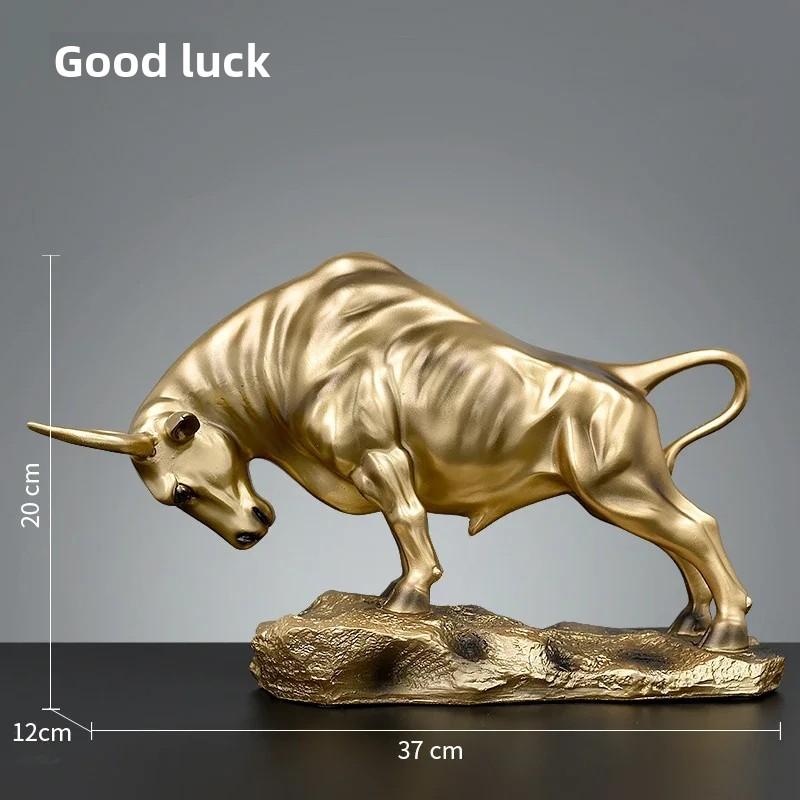 

Bull Statue Sculpture-Collectable Table Decor-Cattle Figurine for Office Home Decoration