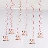6 Stück/Los Happy Birthday Spiralen Dekoration 16 20 21 30 40 50 60 70 Jahre Roségold PVC Geburtstagsfeier Dekorationen Zubehör
