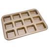 Mini Loaf Baking Pans 12 Cavity Brownie Baking Pan Carbon Steel Muffin Bakeware Cupcake Bread Divider Mold