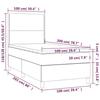 3141678 vidaXL Divan Bed with Mattress Cream 100x200 Cm Fabric