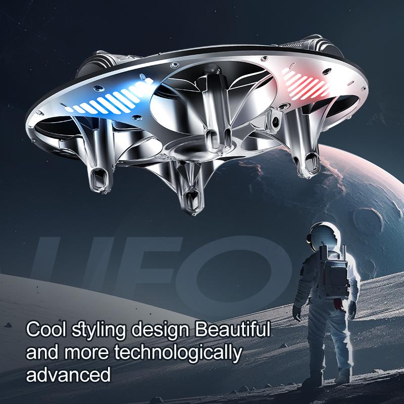 New V43 Mini RC UFO Drone With LED Light Gesture Sensing Quadcopter Anti-collision Induction Flying Ball Dron RC Toys For Kids