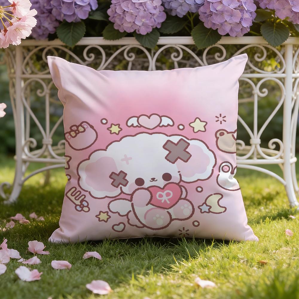 Cute N-Nono Cushion Cover Home & Car Dual-Scene Pillow Cover: Reversible for Premium Comfort