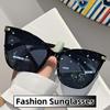 Fashionable Cat Eye Sunglasses Large Frame UV400 Protection for Street Photography Travel Beach Walk