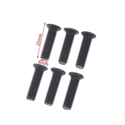 6 Stück Befestigungsschraube M5-20mm M6 22mm Linksgewinde Flachkopfschraube für 1/2 UNF 3/8 UNF Bohrfutter Schaftadapter Werkzeug