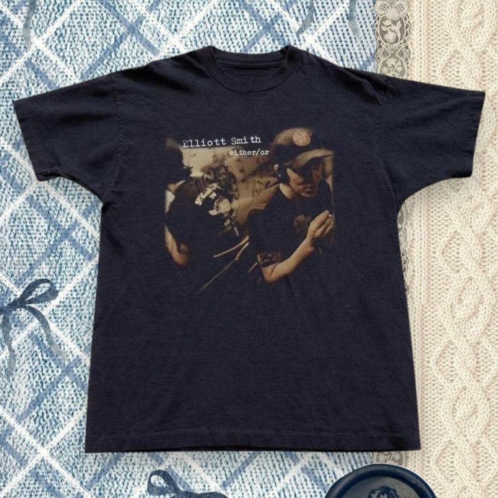 Elliott Smith Either/Or Graphic Tee Black Unisex Shirt