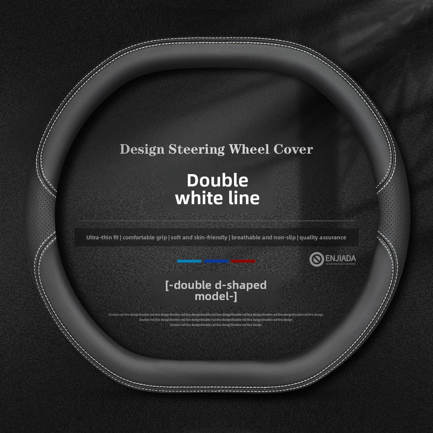 Leather Car Steering Wheel Cover for