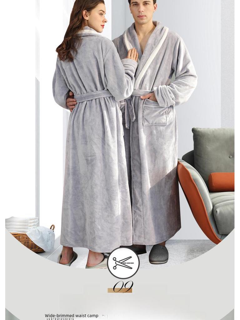Plus Size Flannel One-Piece Pajamas for Men and Women