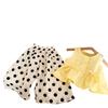 Girls' Mori Style Polka Dot Babydoll Tank & Wide Leg Pants Set